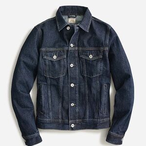 J Crew NWT Men's Medium Wash Japanese Rigid Denim Jacket M